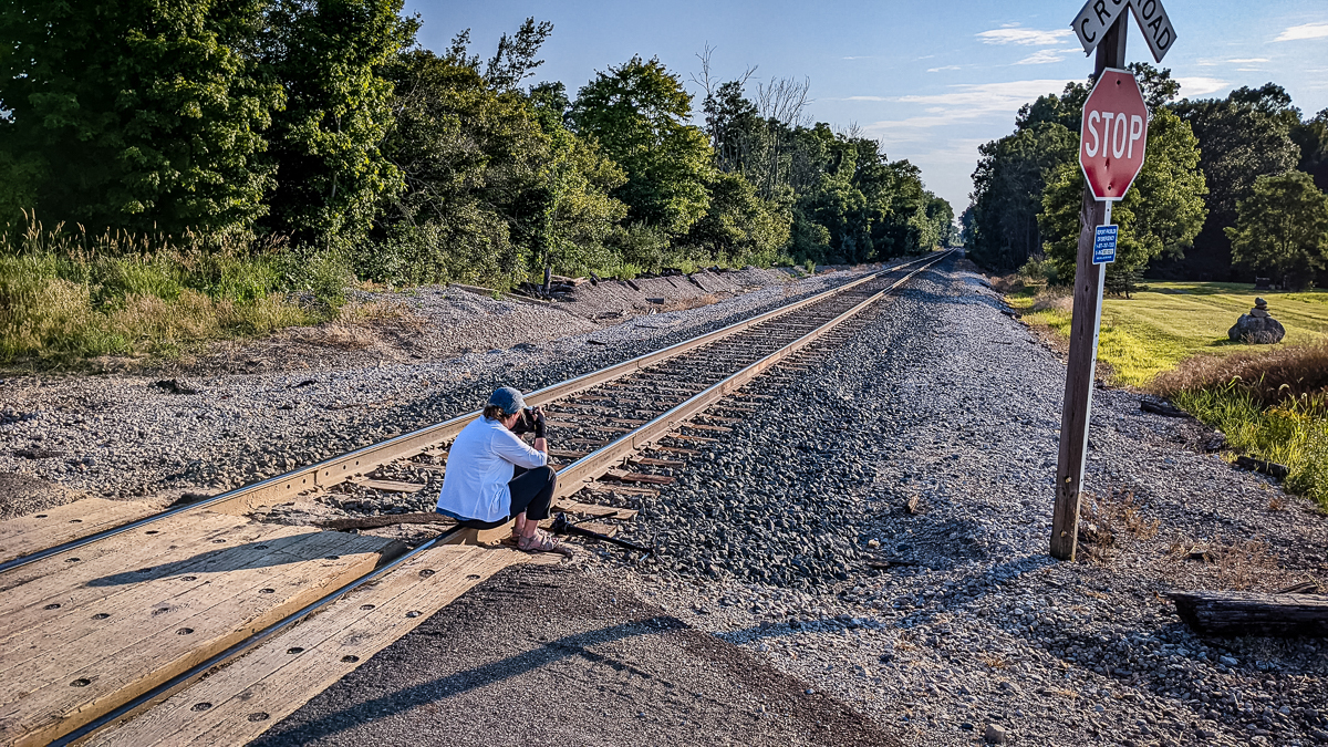 Christina capture images of a train track.